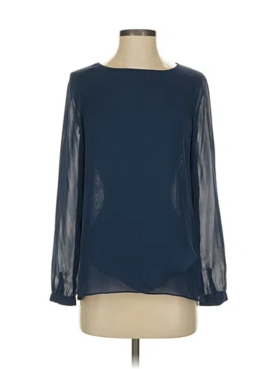 Pre-owned Banana Republic Long Sleeve Blouse In Blue