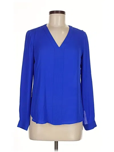 Pre-owned Banana Republic Long Sleeve Blouse In Blue