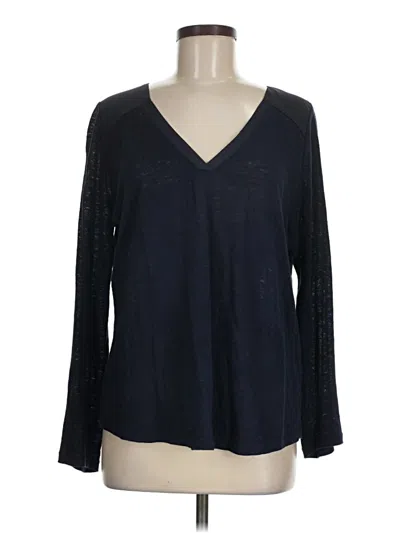 Pre-owned Banana Republic Long Sleeve Blouse In Blue