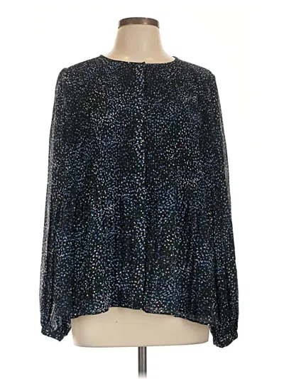 Pre-owned Banana Republic Long Sleeve Blouse In Blue