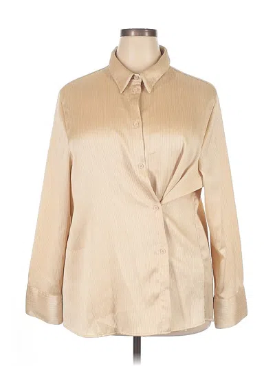 Pre-owned Banana Republic Long Sleeve Blouse In Brown