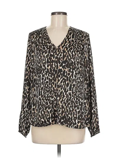 Pre-owned Banana Republic Long Sleeve Blouse In Brown