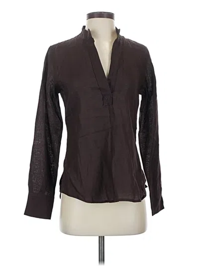 Pre-owned Banana Republic Long Sleeve Blouse In Brown