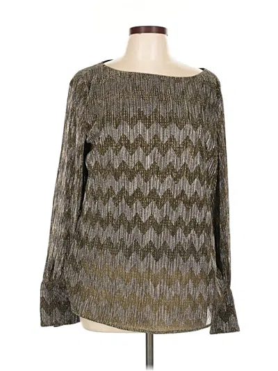 Pre-owned Banana Republic Long Sleeve Blouse In Gold