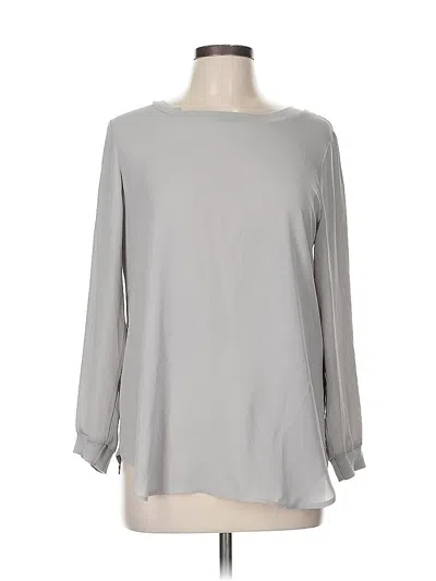 Pre-owned Banana Republic Long Sleeve Blouse In Gray