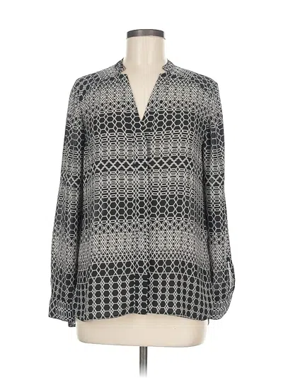Pre-owned Banana Republic Long Sleeve Blouse In Gray