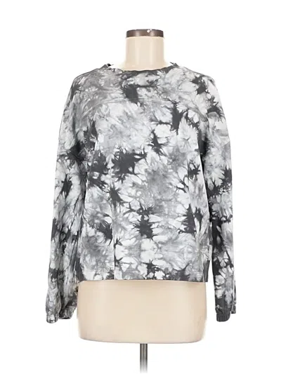 Pre-owned Banana Republic Long Sleeve Blouse In Gray