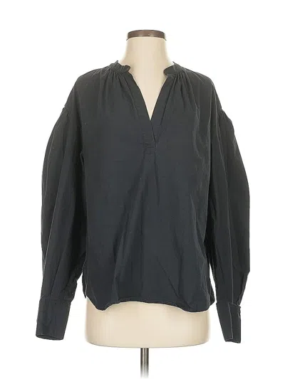 Pre-owned Banana Republic Long Sleeve Blouse In Gray