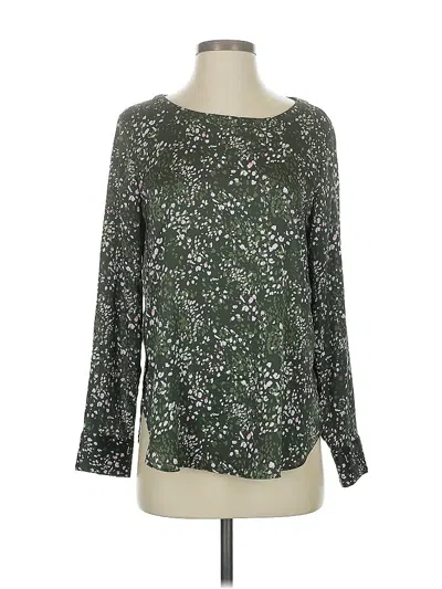 Pre-owned Banana Republic Long Sleeve Blouse In Green