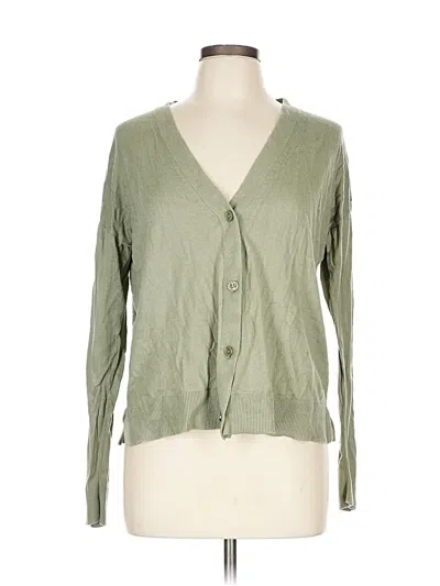 Pre-owned Banana Republic Long Sleeve Blouse In Green