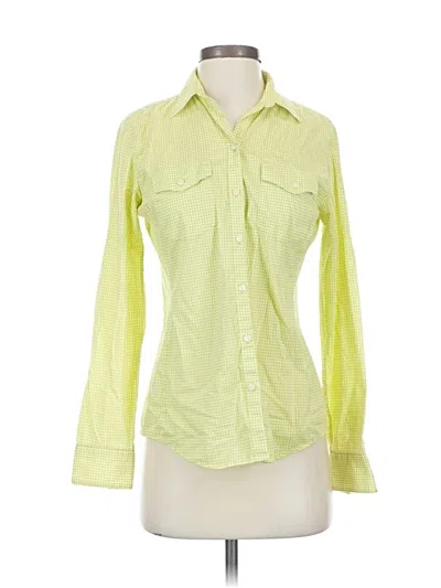 Pre-owned Banana Republic Long Sleeve Blouse In Green