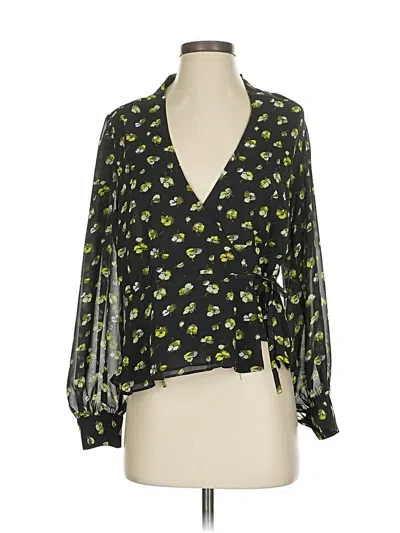 Pre-owned Banana Republic Long Sleeve Blouse In Green
