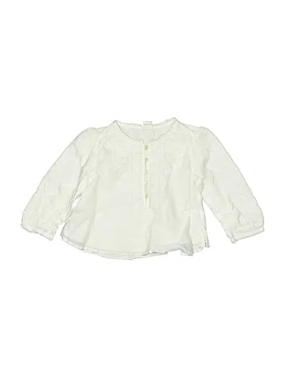Pre-owned Banana Republic Kids' Long Sleeve Blouse In Ivory