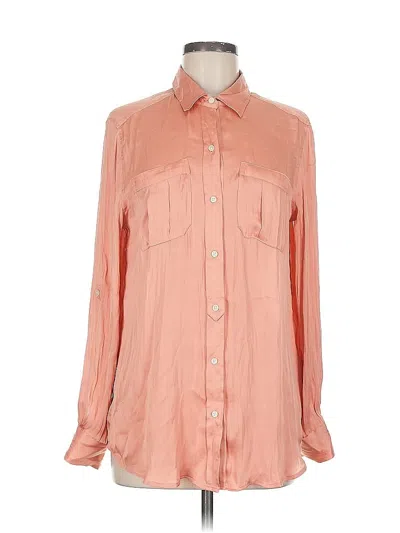 Pre-owned Banana Republic Long Sleeve Blouse In Orange
