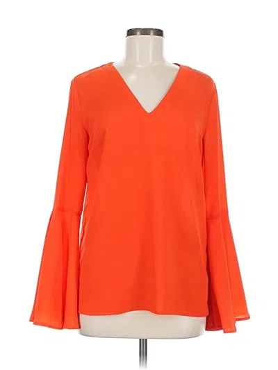 Pre-owned Banana Republic Long Sleeve Blouse In Orange
