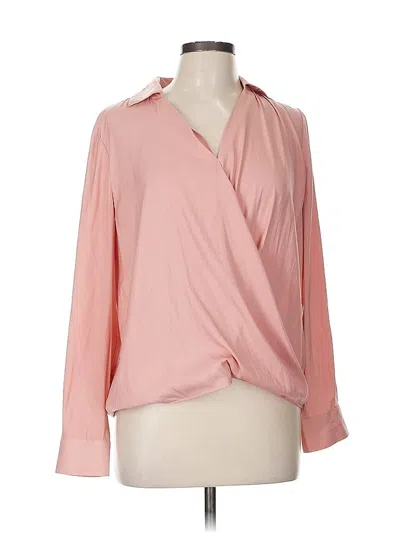 Pre-owned Banana Republic Long Sleeve Blouse In Pink