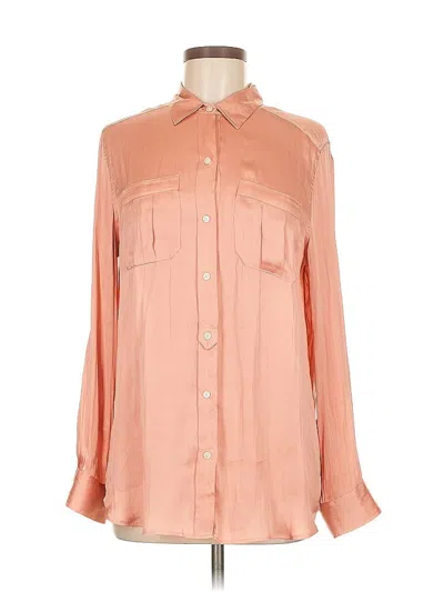 Pre-owned Banana Republic Long Sleeve Blouse In Pink