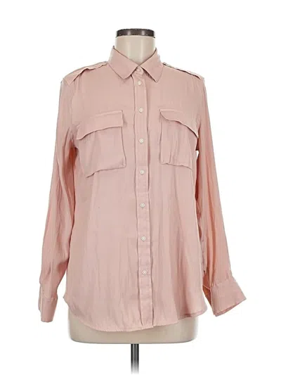 Pre-owned Banana Republic Long Sleeve Blouse In Pink