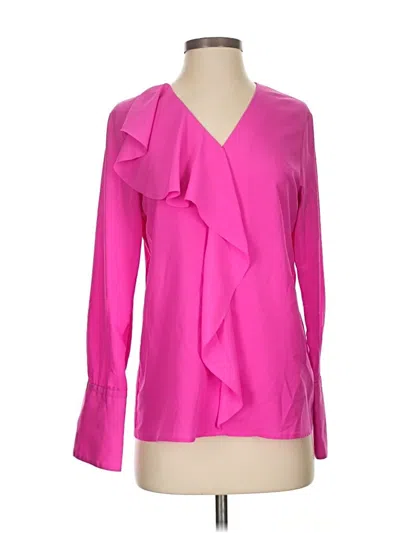 Pre-owned Banana Republic Long Sleeve Blouse In Pink
