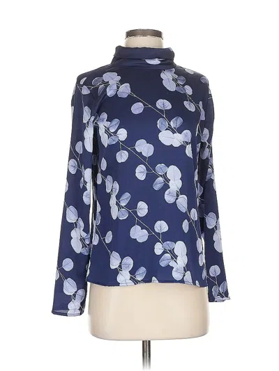 Pre-owned Banana Republic Long Sleeve Blouse In Purple