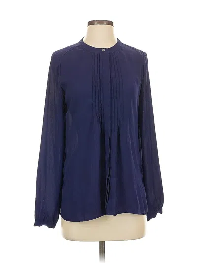 Pre-owned Banana Republic Long Sleeve Blouse In Purple