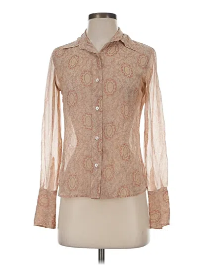 Pre-owned Banana Republic Long Sleeve Blouse In Tan
