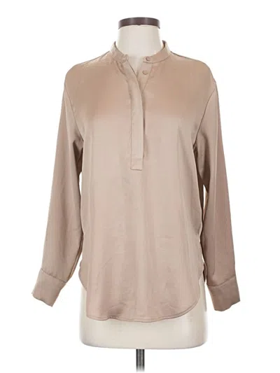 Pre-owned Banana Republic Long Sleeve Blouse In Tan