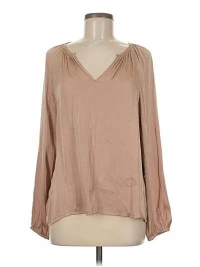 Pre-owned Banana Republic Long Sleeve Blouse In Tan