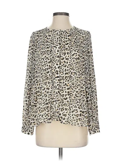 Pre-owned Banana Republic Long Sleeve Blouse In White