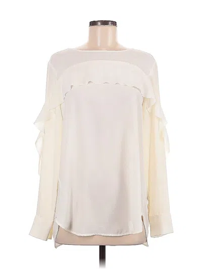 Pre-owned Banana Republic Long Sleeve Blouse In White