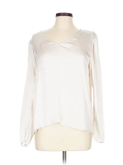 Pre-owned Banana Republic Long Sleeve Blouse In White