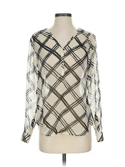 Pre-owned Banana Republic Long Sleeve Blouse In White