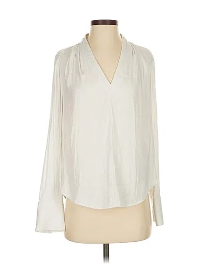 Pre-owned Banana Republic Long Sleeve Blouse In White
