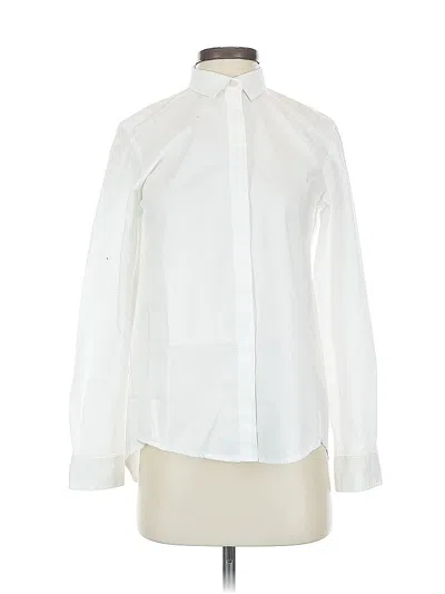 Pre-owned Banana Republic Long Sleeve Blouse In White