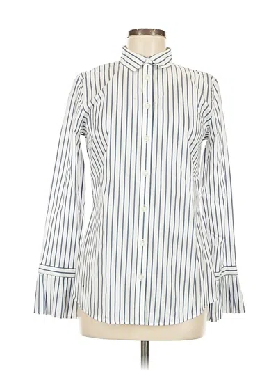 Pre-owned Banana Republic Long Sleeve Blouse In White