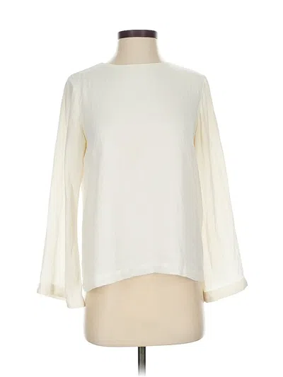 Pre-owned Banana Republic Long Sleeve Blouse In White