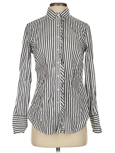 Pre-owned Banana Republic Long Sleeve Blouse In White