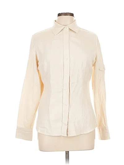Pre-owned Banana Republic Long Sleeve Blouse In White