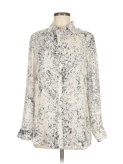 Pre-owned Banana Republic Long Sleeve Blouse In White