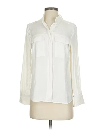 Banana Republic Long Sleeve Blouse In White
