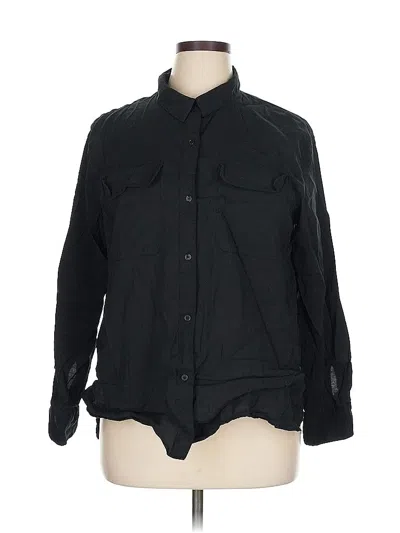 Pre-owned Banana Republic Long Sleeve Button Down Shirt In Black