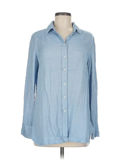 Pre-owned Banana Republic Long Sleeve Button Down Shirt In Blue