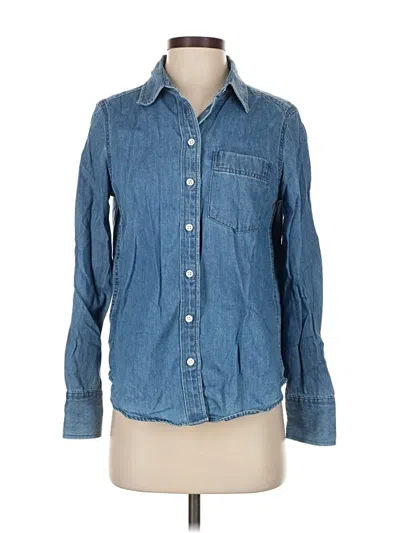 Pre-owned Banana Republic Long Sleeve Button Down Shirt In Blue