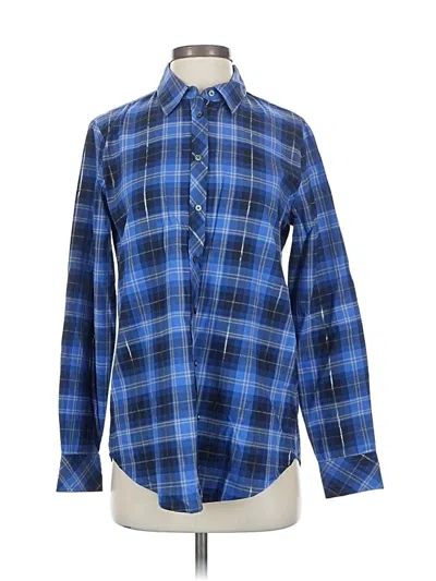 Pre-owned Banana Republic Long Sleeve Button Down Shirt In Blue