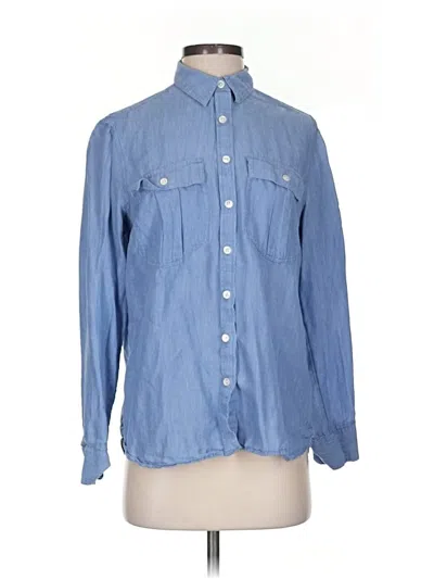 Pre-owned Banana Republic Long Sleeve Button Down Shirt In Blue