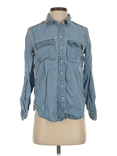 Pre-owned Banana Republic Long Sleeve Button Down Shirt In Blue