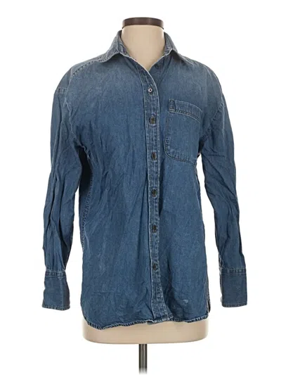 Pre-owned Banana Republic Long Sleeve Button Down Shirt In Blue