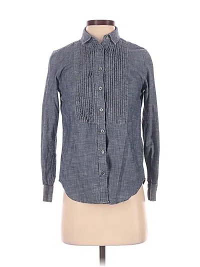 Pre-owned Banana Republic Long Sleeve Button Down Shirt In Blue