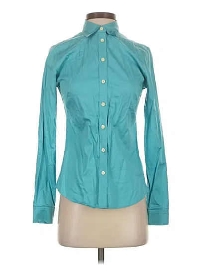 Pre-owned Banana Republic Long Sleeve Button Down Shirt In Blue
