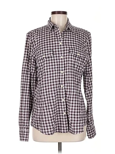 Pre-owned Banana Republic Long Sleeve Button Down Shirt In Burgundy